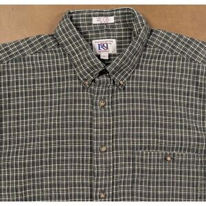 Salmon River Traders  Shirt Men's XL Check Short Sleeve Button Down 100% Cotton‎